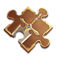 Sword and Shield Puzzle Piece - game item - Transparent Background PNG