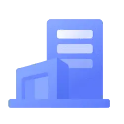 Blue Building Icon - application - PNG