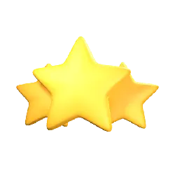 Yellow Stars - shining - cartoon - Transparent Background PNG