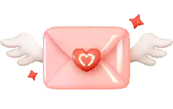 Pink Envelope - letter - heart - Transparent Background PNG