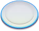 White Plate - plastic - round - No Background PNG