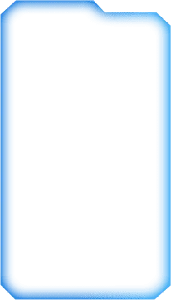 Blue Glowing Rectangle Frame - PNG