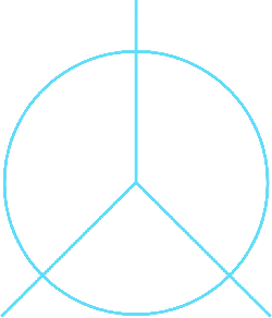 Peace Symbol - lines - PNG