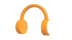 Orange Headphones - headphones - Transparent Layer PNG