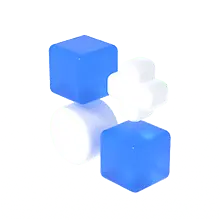 Blue Cubes Stack - minimalistic - Lossless PNG