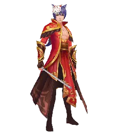 Red Robe Swordsman - Free for Commercial Use PNG
