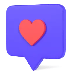 Heart-shaped Dialogue Box - No Background PNG