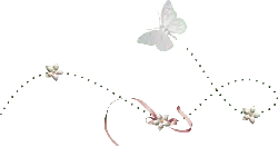 White Butterfly and Flowers - ribbon - PNG Images