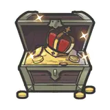 Treasure Chest - crown - sparkle - Transparent Background PNG