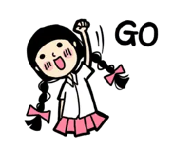 Jumping Girl - happy - Transparent Background PNG