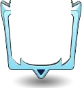 Blue U-shaped Pattern - geometric shape - Transparent Background PNG