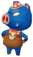 Blue Pig - game - Transparent Background PNG