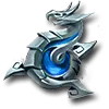 Dragon Logo - blue - Transparent Layer PNG