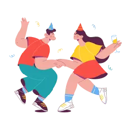 Party Dancing Man and Woman - happiness - PNG Images