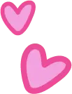Pink Heart Pattern - simple - cartoon - Free Download PNG