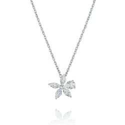 Flower Necklace - diamond - Transparent Layer PNG
