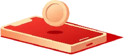 Coin on Phone - phone - Lossless PNG