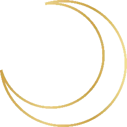 Golden Crescent Moon - design - No Background PNG