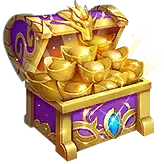 Treasure Chest - dragon - gold coins - Transparent Layer PNG