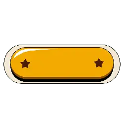 Yellow Button - stars - PNG