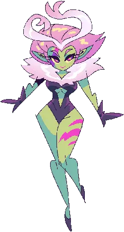Pink-haired Sprite - magic - Lossless PNG