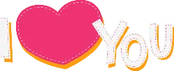I Love You - yellow - High Resolution PNG