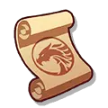Scroll with Dragon - gold - No Watermark PNG