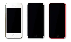 Apple iPhone 5s - red - High Resolution PNG
