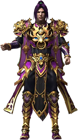 Purple Gold Warlord - warrior - No Background PNG