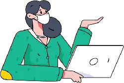 Woman with Mask - woman - Transparent Layer PNG