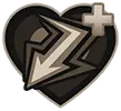 Lightning Heart Symbol - sign - Transparent Background PNG
