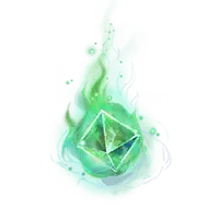 Green Crystal Flame - fire - PNG