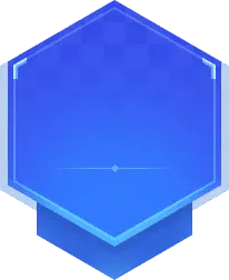 Blue Hexagon - digital art - High Resolution PNG
