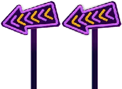 Neon Arrow Sign - arrow - Transparent Background PNG