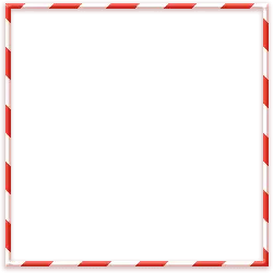 Red and White Striped Border - red - High Resolution PNG