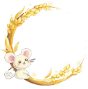 Cute Mouse - wheat sheaf - High Resolution PNG