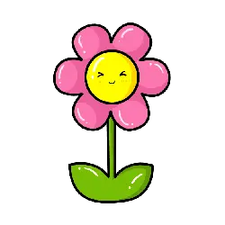 Smiling Flower - PNG