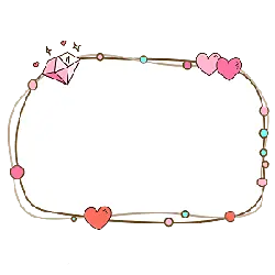 Heart Frame Decoration - diamond - Free PNG