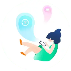 Girl Shopping on Phone - phone - Free Download PNG