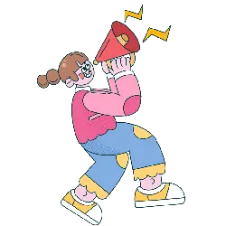 Girl with Megaphone - Free Download PNG