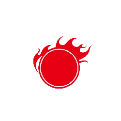 Flaming Sun - red - Lossless PNG