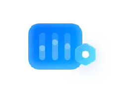 Blue Button - icon - technology - No Background PNG