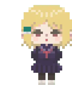 Pixel Girl - anime - High Resolution PNG