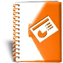 Orange Notebook - record - Free Download PNG