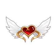 Heart with Wings - gold - Transparent Background PNG