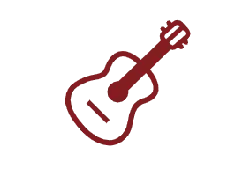 Red Guitar Pattern - instrument - High Resolution PNG