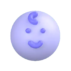 Smiling Blue Ball - simple - Lossless PNG