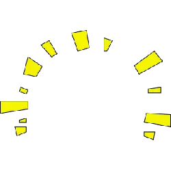 Yellow Semi-Circle Pattern - shape - High Resolution PNG