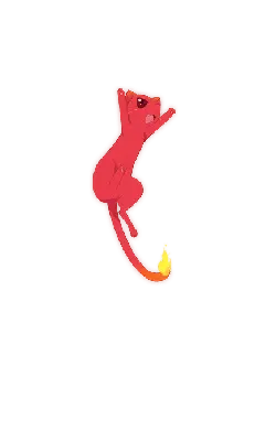 Fire Fox - jumping - Transparent Layer PNG