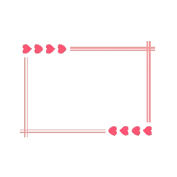 Heart Border - lines - No Background PNG